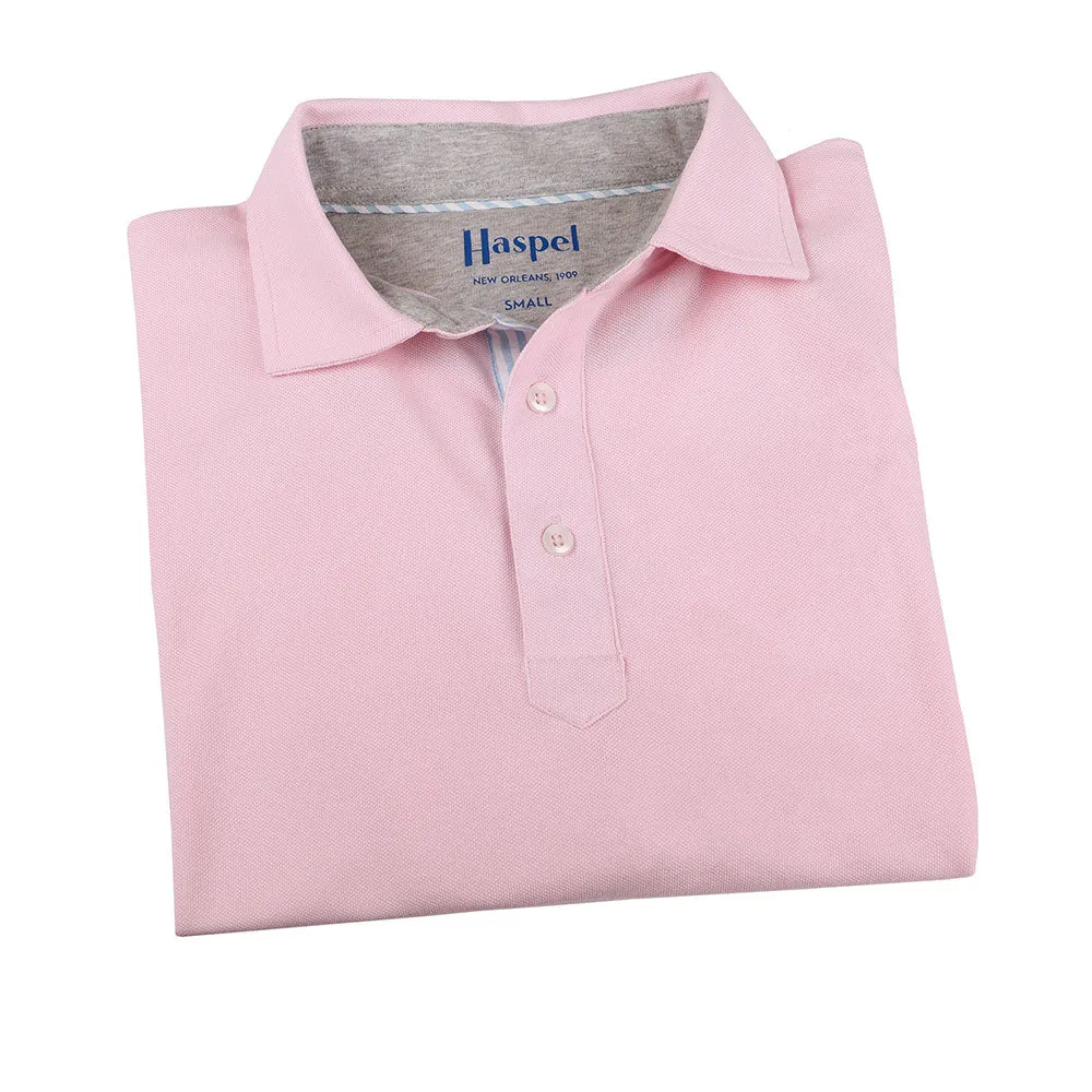 Fulton Pink Stretch Pique Polo