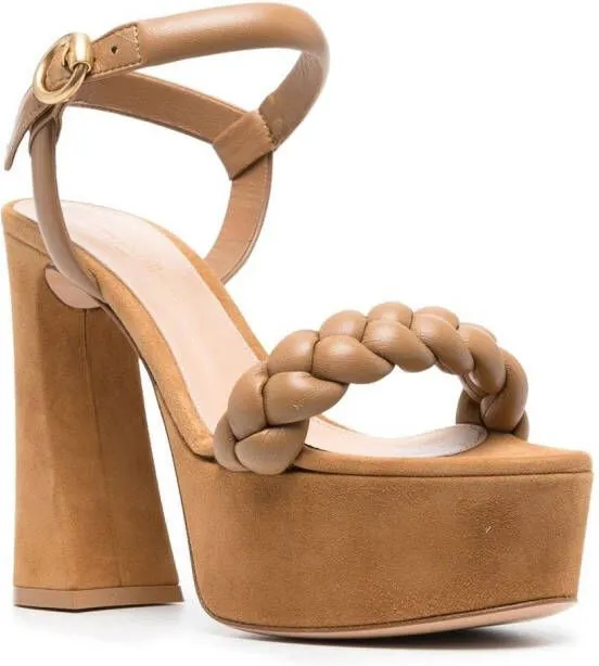 Gianvito Rossi 115mm suede platform sandals Neutrals