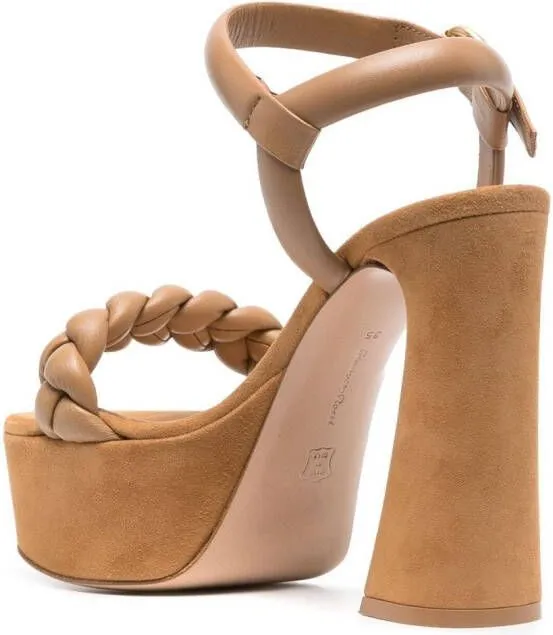 Gianvito Rossi 115mm suede platform sandals Neutrals