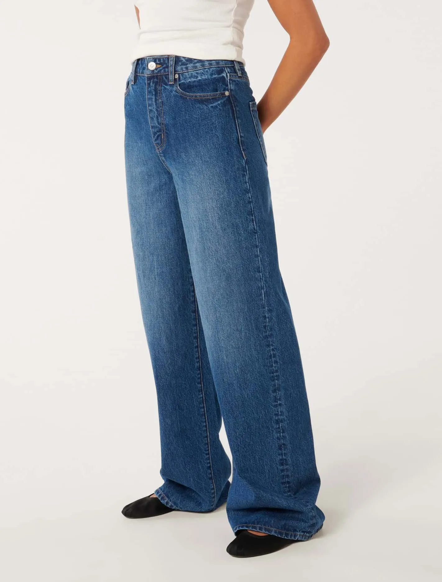 Heather Wide-Leg Jeans