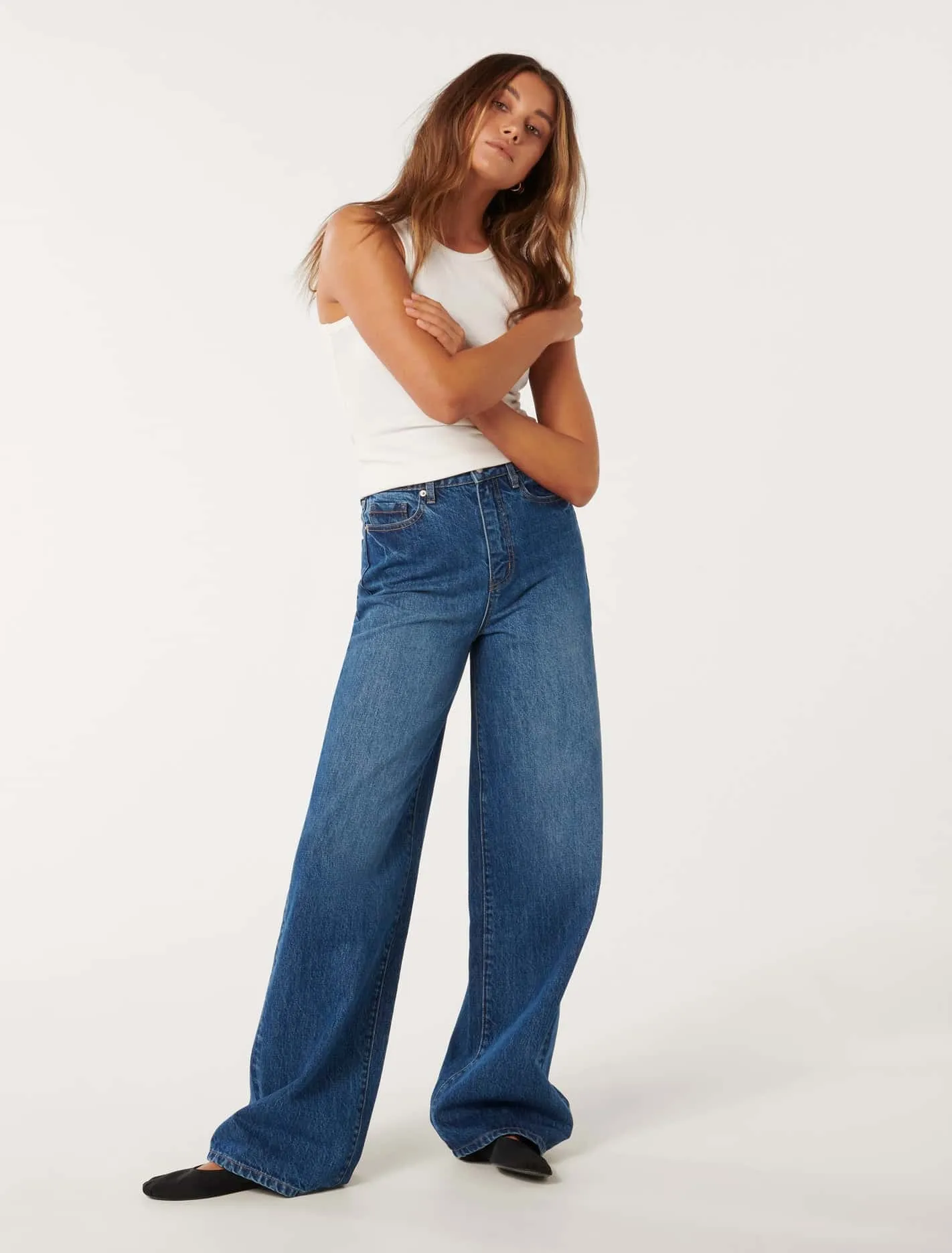 Heather Wide-Leg Jeans