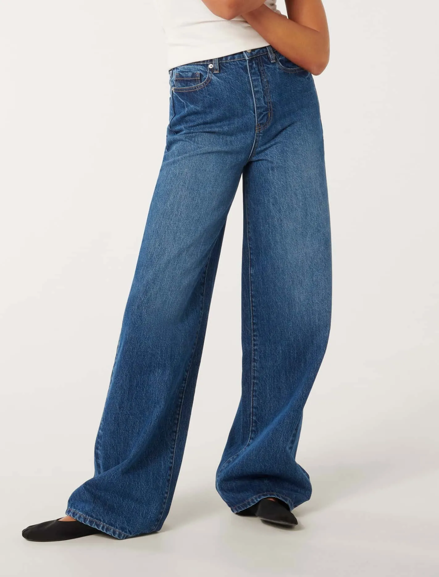 Heather Wide-Leg Jeans