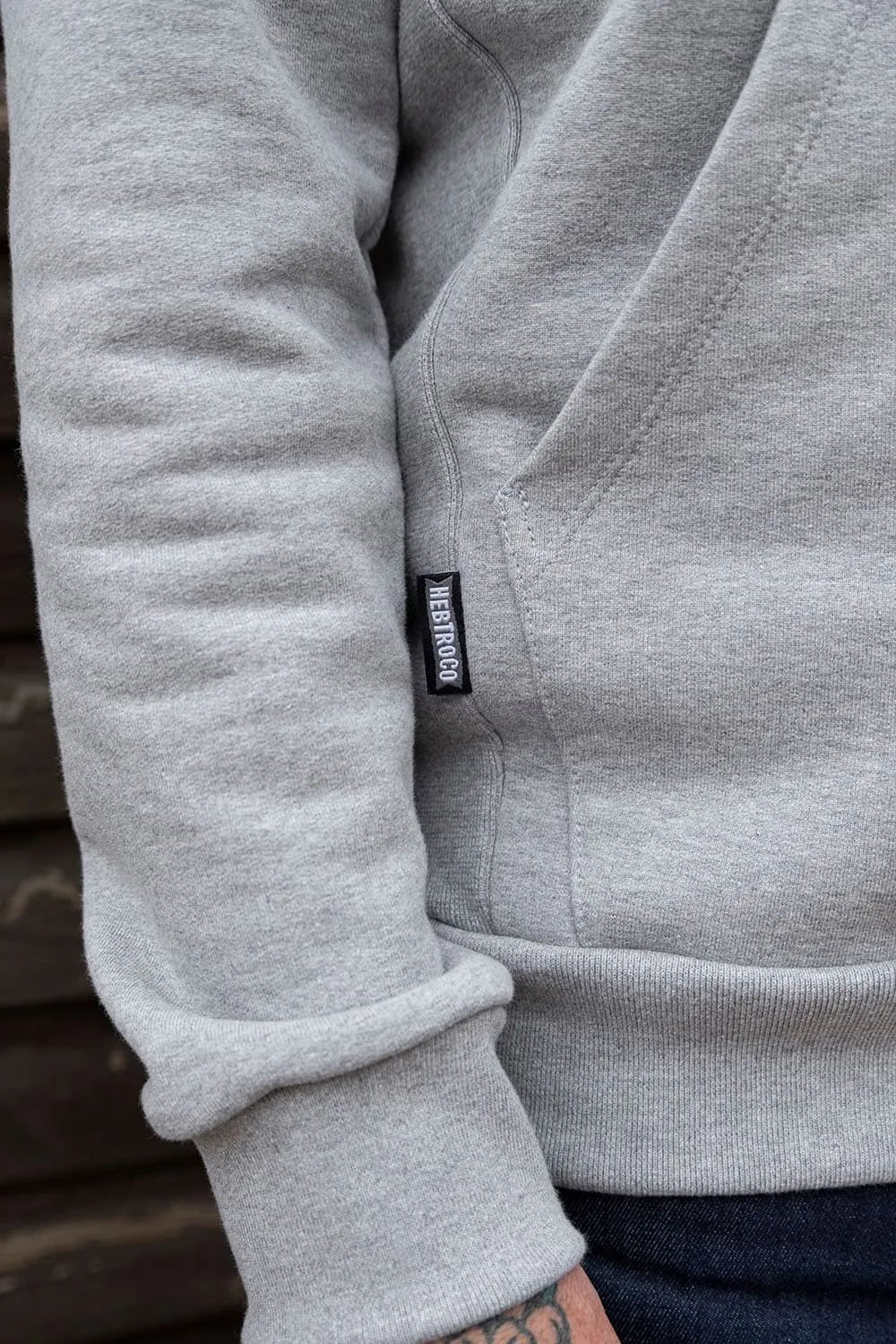 Heavy Zipper Hoodie / Grey Marl