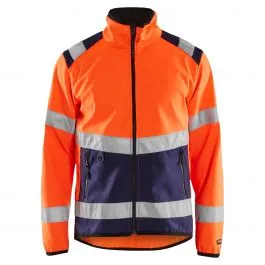 High Vis Softshell Jacket 4877 High Vis Oranje/Marineblauw - Blåkläd