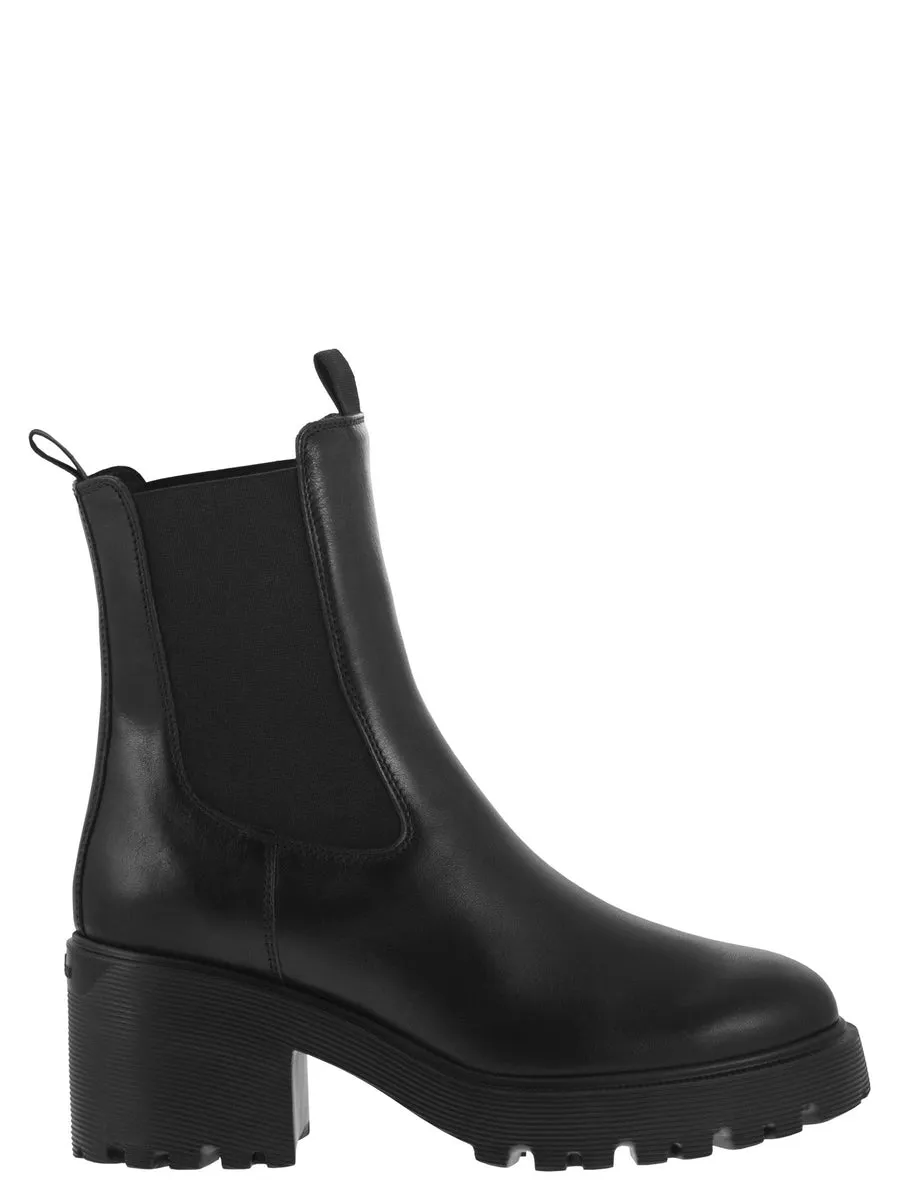 Hogan    Hogan H649 Leather Chelsea Boot