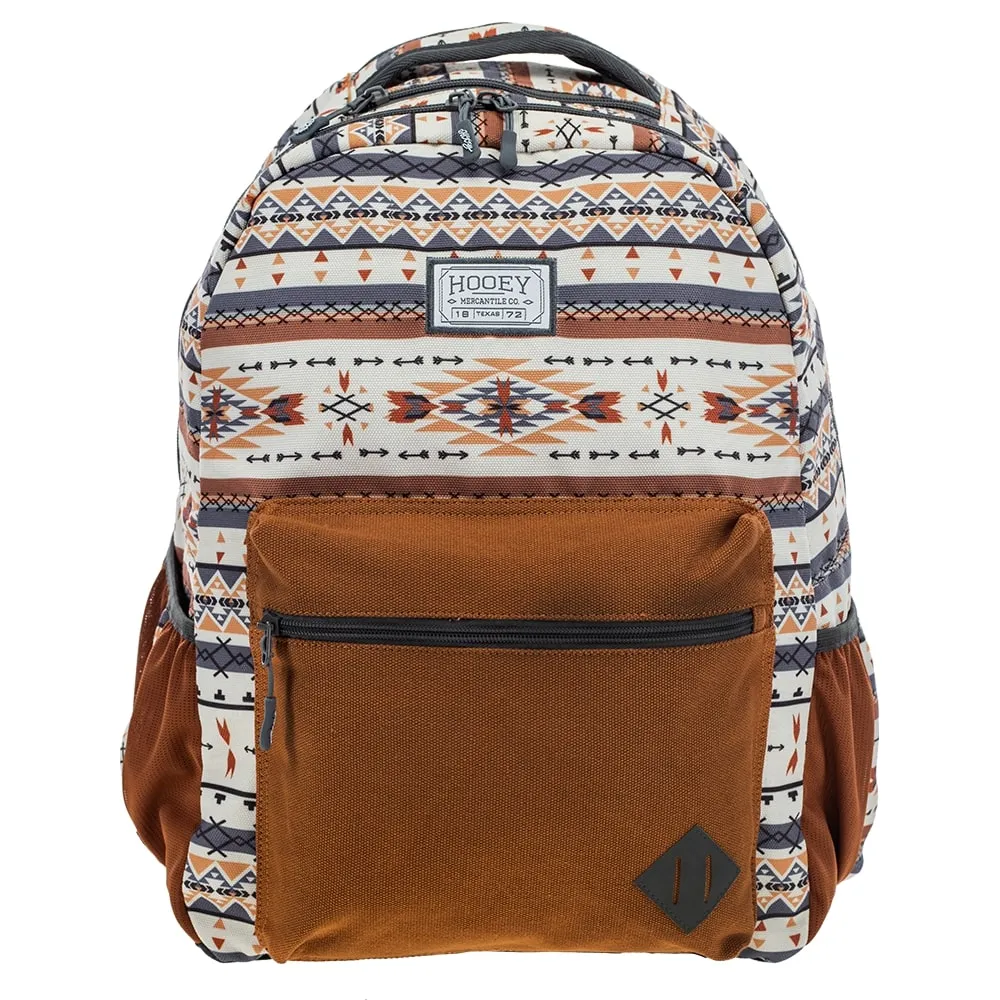 Hooey Recess Backpack Cream/Rust/Grey Aztec