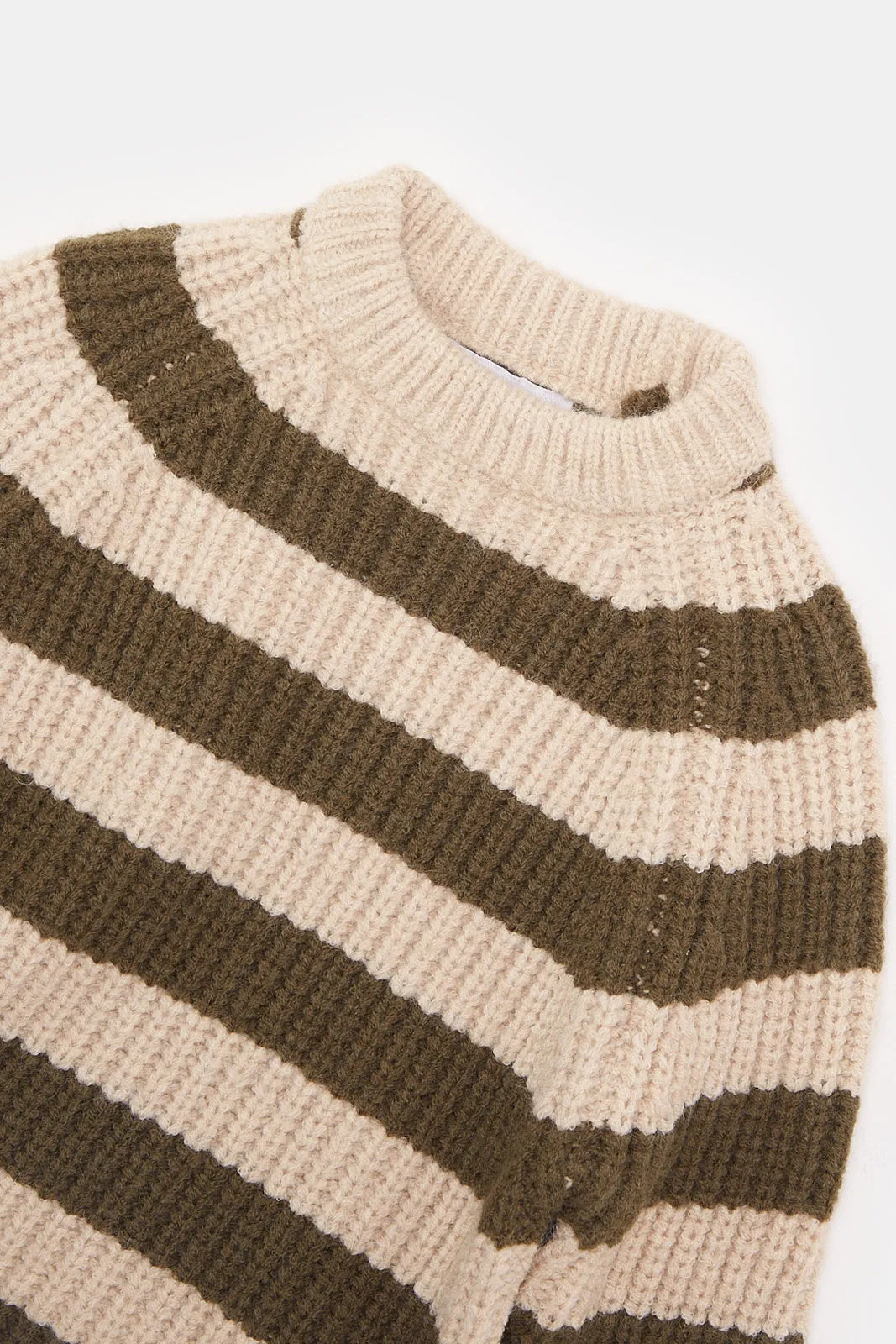 Infant Boys Brown Striped Pullover