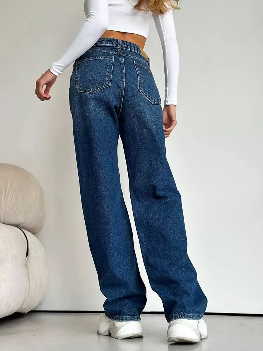 Jeans For Women Casual No Waistline Polyester