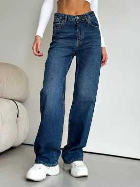 Jeans For Women Casual No Waistline Polyester