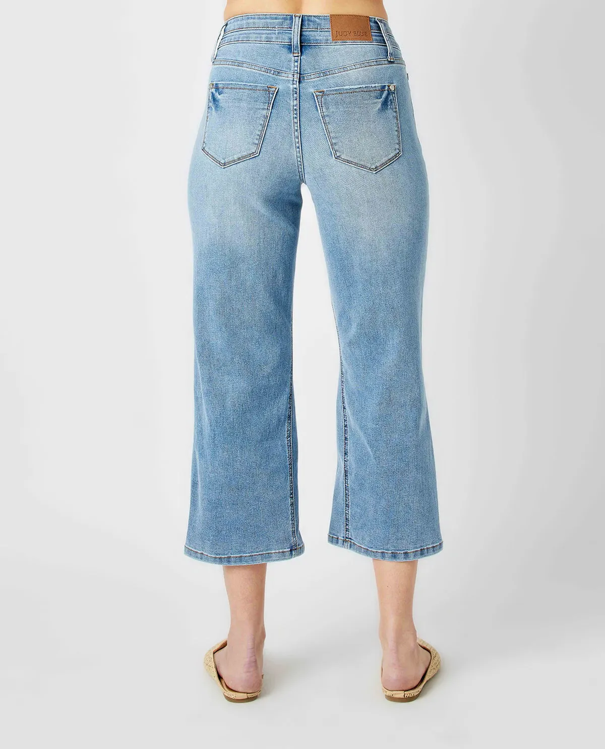 Judy Blue High Waist Wide Leg Crop Jeans