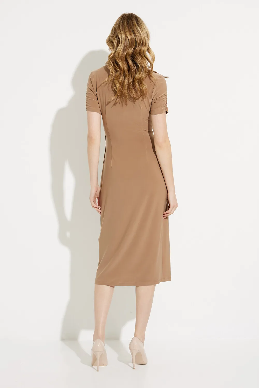 Knotted Midi Wrap Dress Style 232120