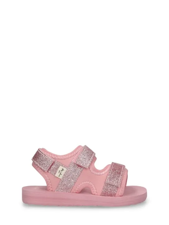 Konges Sløjd   Glittered rubber sandals w/straps 