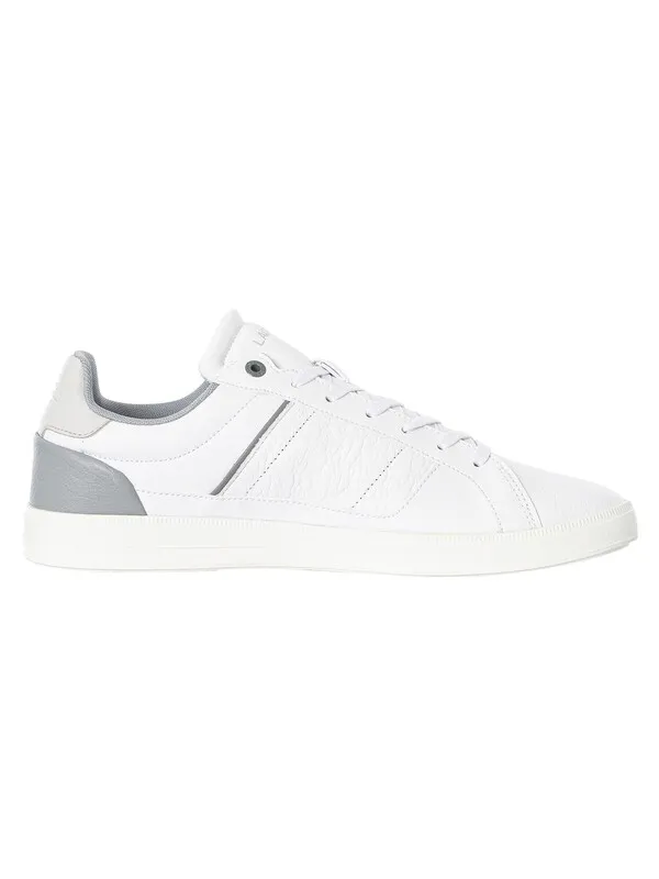 Lacoste Europa Pro 123 2 SMA Leather Trainers - White/Grey