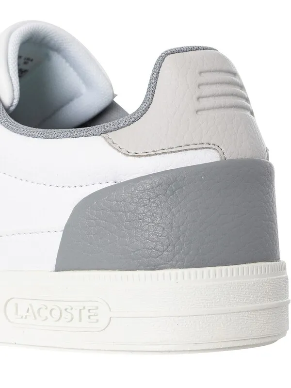 Lacoste Europa Pro 123 2 SMA Leather Trainers - White/Grey