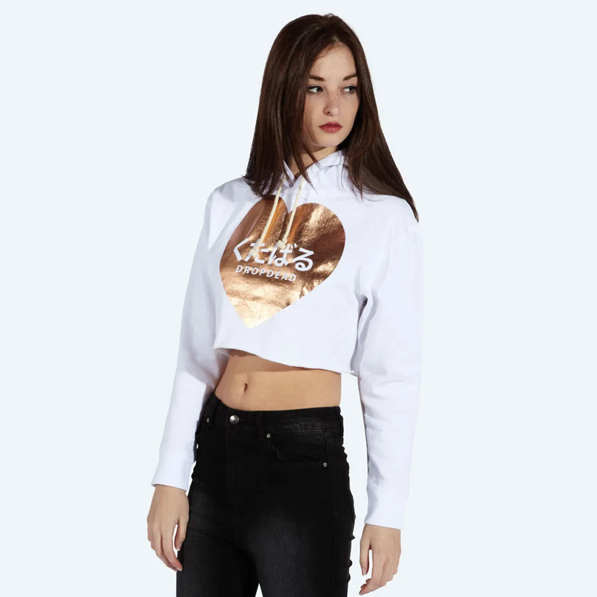 Language Barrier Crop Pullover Hoody