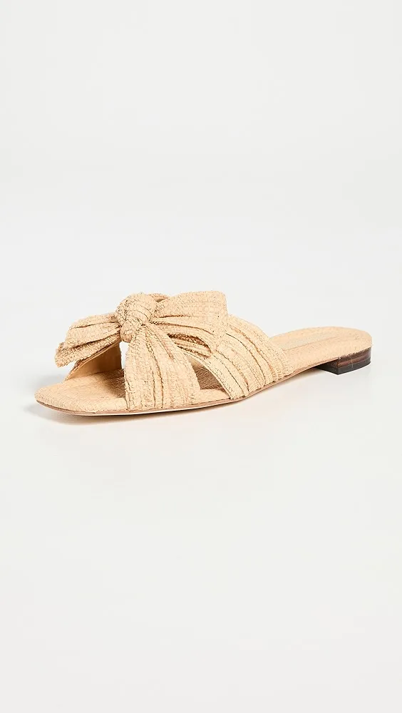 Loeffler Randall   Daphne Pleated Knot Flat Sandals 