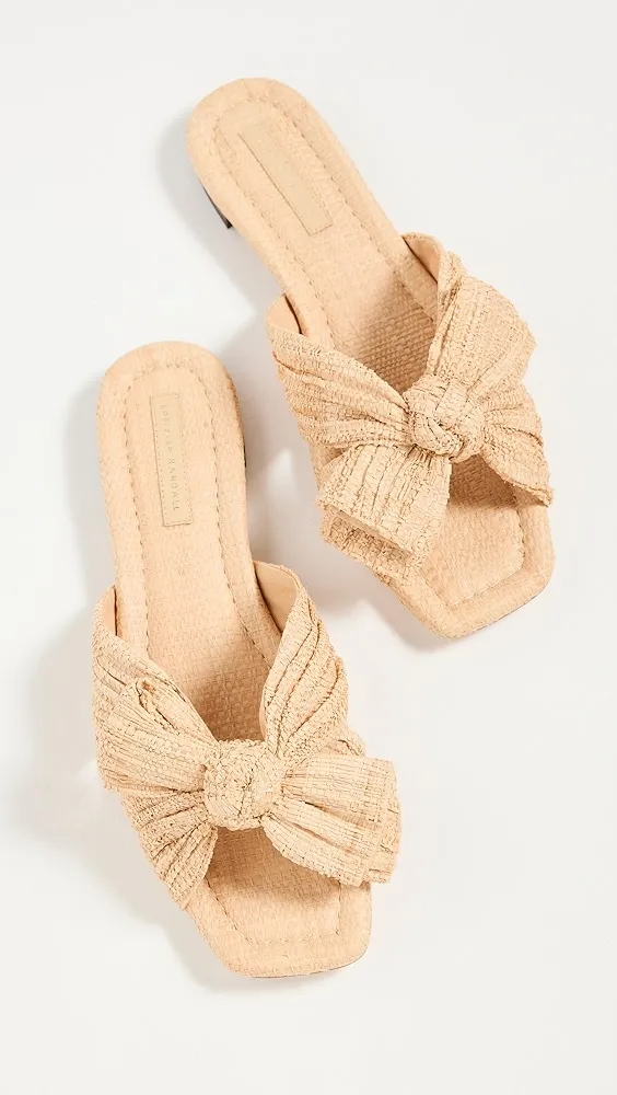 Loeffler Randall   Daphne Pleated Knot Flat Sandals 