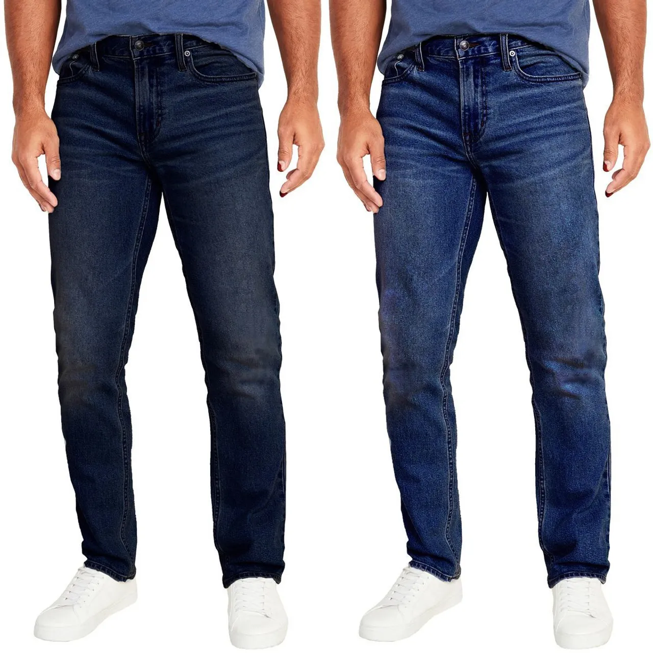 Men's Flex-Stretch Slim Straight Jeans with 31-Inch Inseam (1 or 2-Pair)