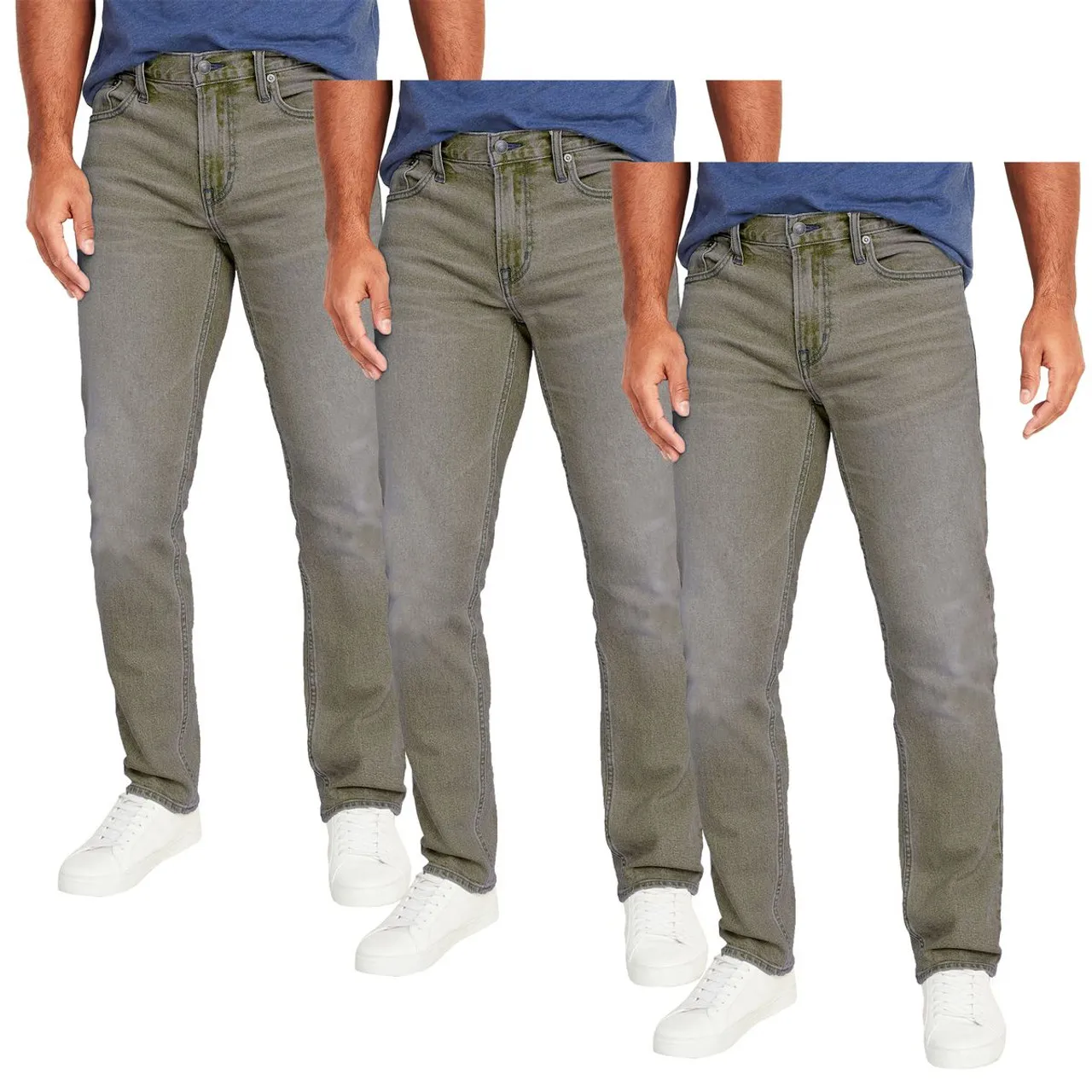 Men's Flex Stretch Slim Straight Jeans with 5 Pockets (2- or 3-Pack)