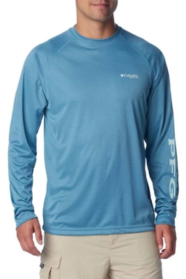 Men's Columbia PFG Terminal Tackle Heather Long Sleeve T-Shirt