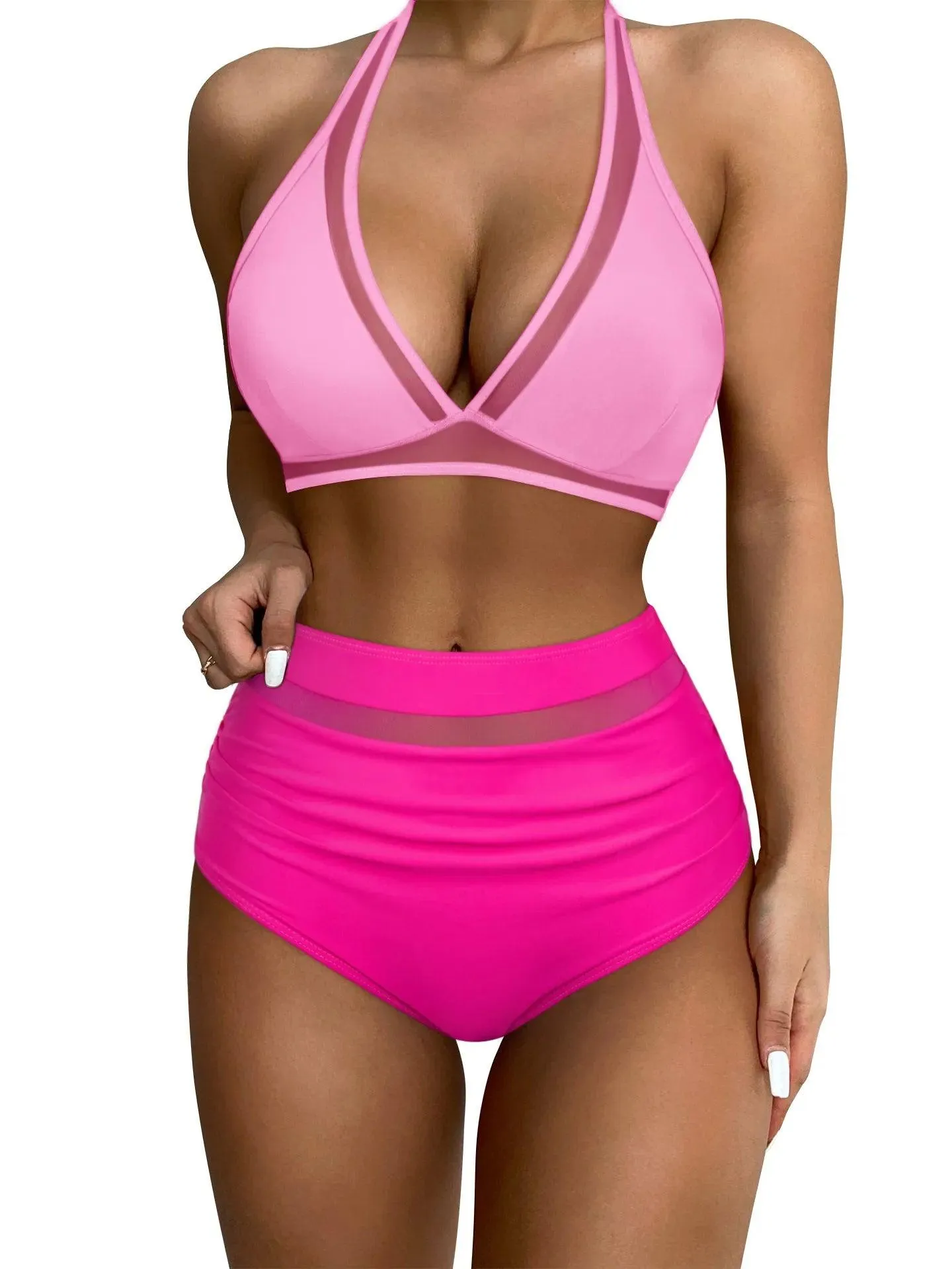 Mesh Two Pieces Bikini Set