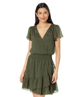 MICHAEL Michael Kors Crinkle Short Sleeve Wrap Dress Women's