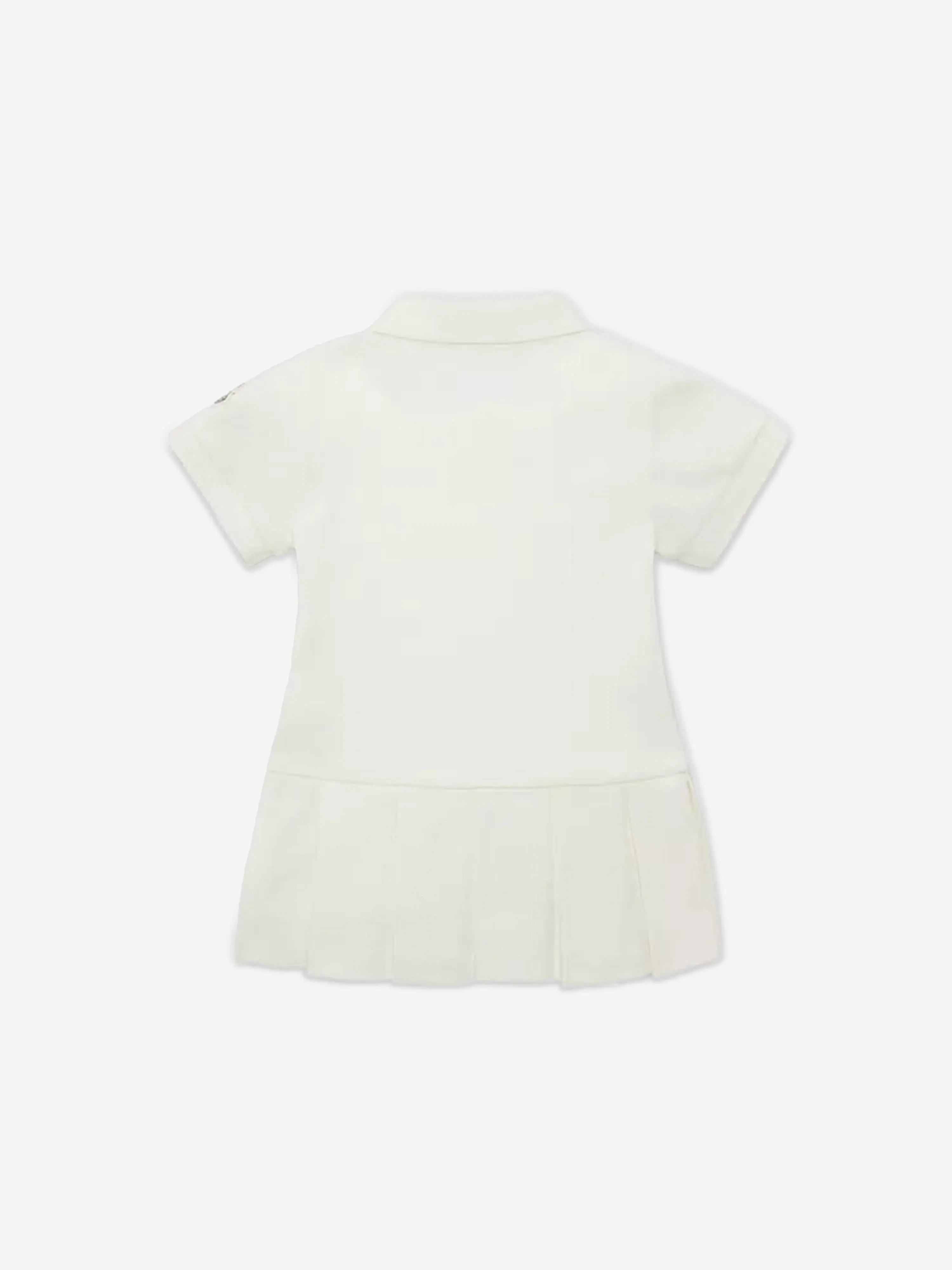 Moncler Enfant Baby Girls Branded Polo Dress in White