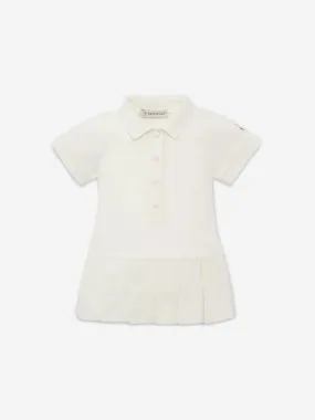 Moncler Enfant Baby Girls Branded Polo Dress in White