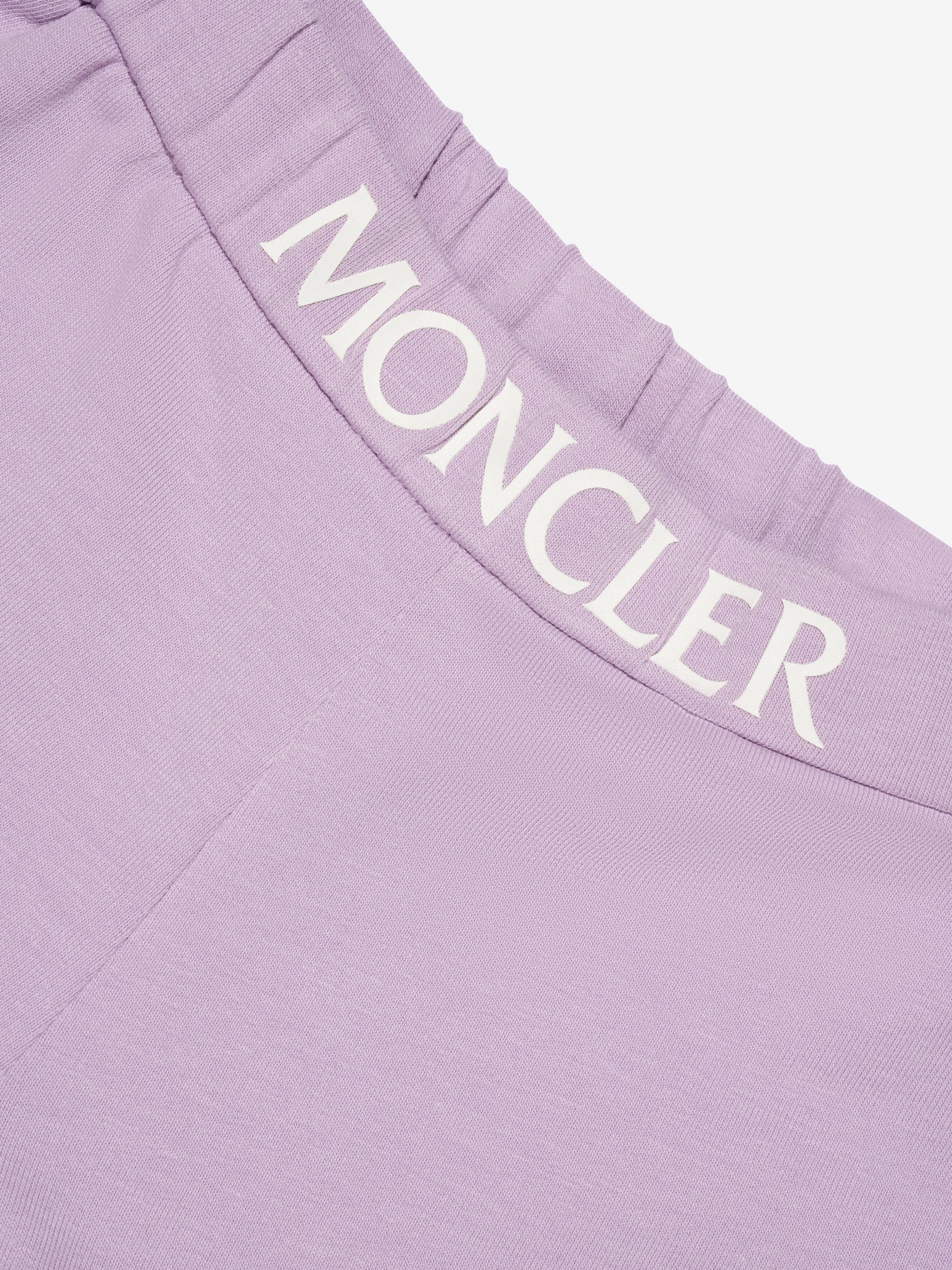 Moncler Enfant Baby Girls Logo Shorts in Lilac