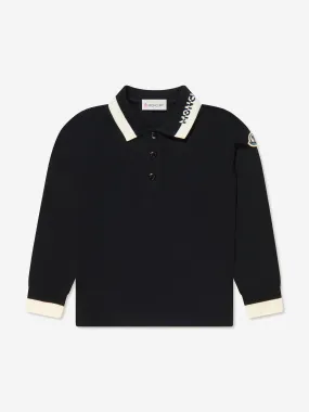 Moncler Enfant - Boys Long Sleeve Logo Polo Shirt | Childsplay Clothing