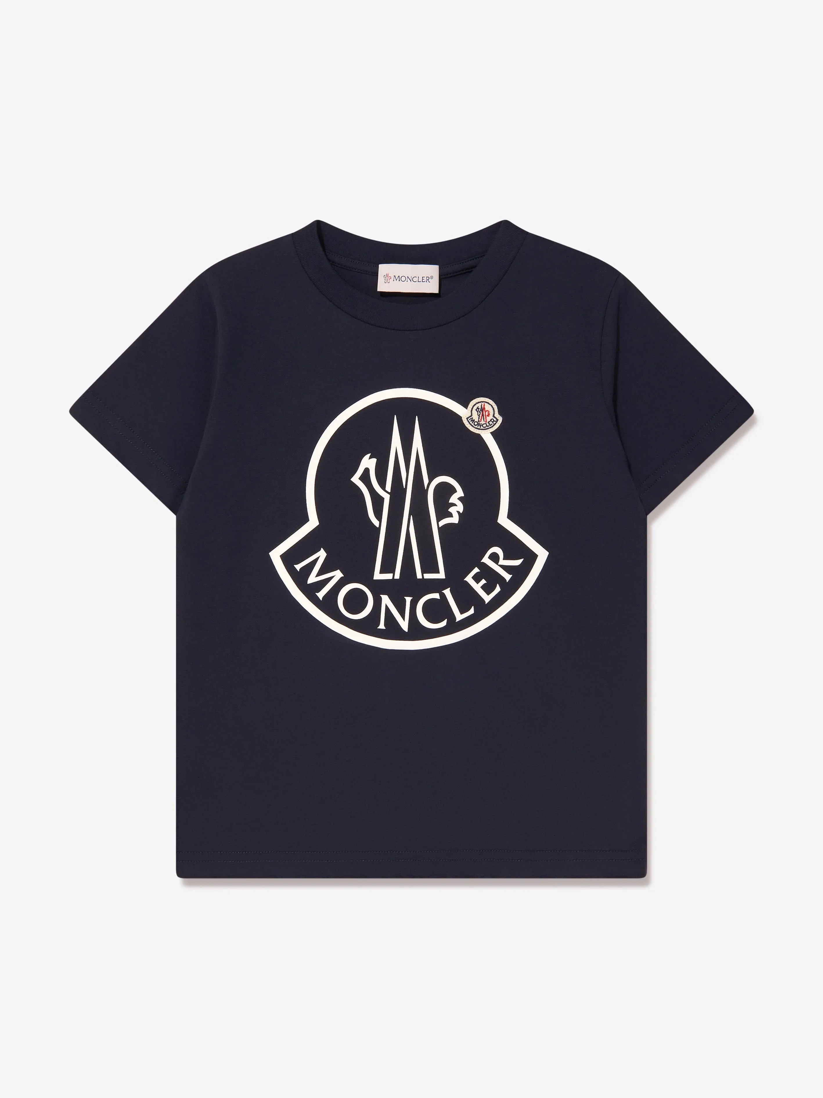 Moncler Enfant Kids Logo T-Shirt in Navy