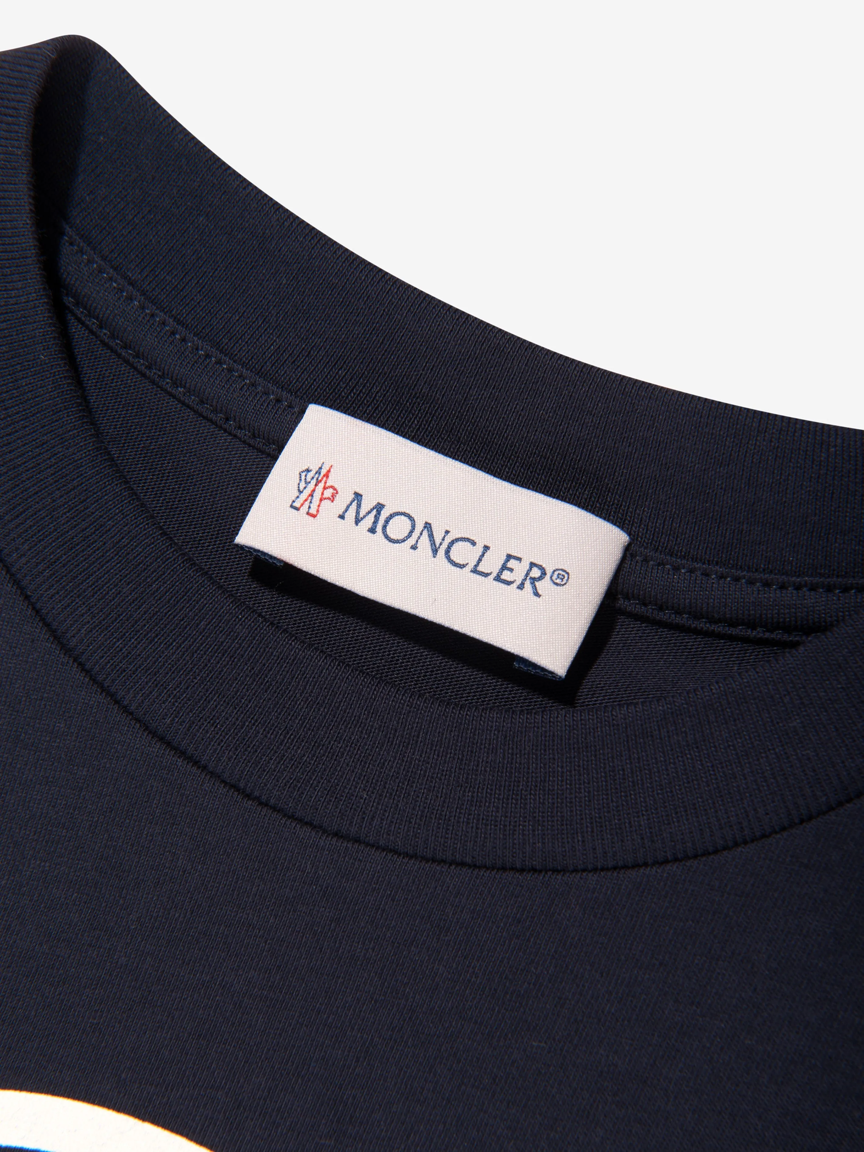 Moncler Enfant Kids Logo T-Shirt in Navy