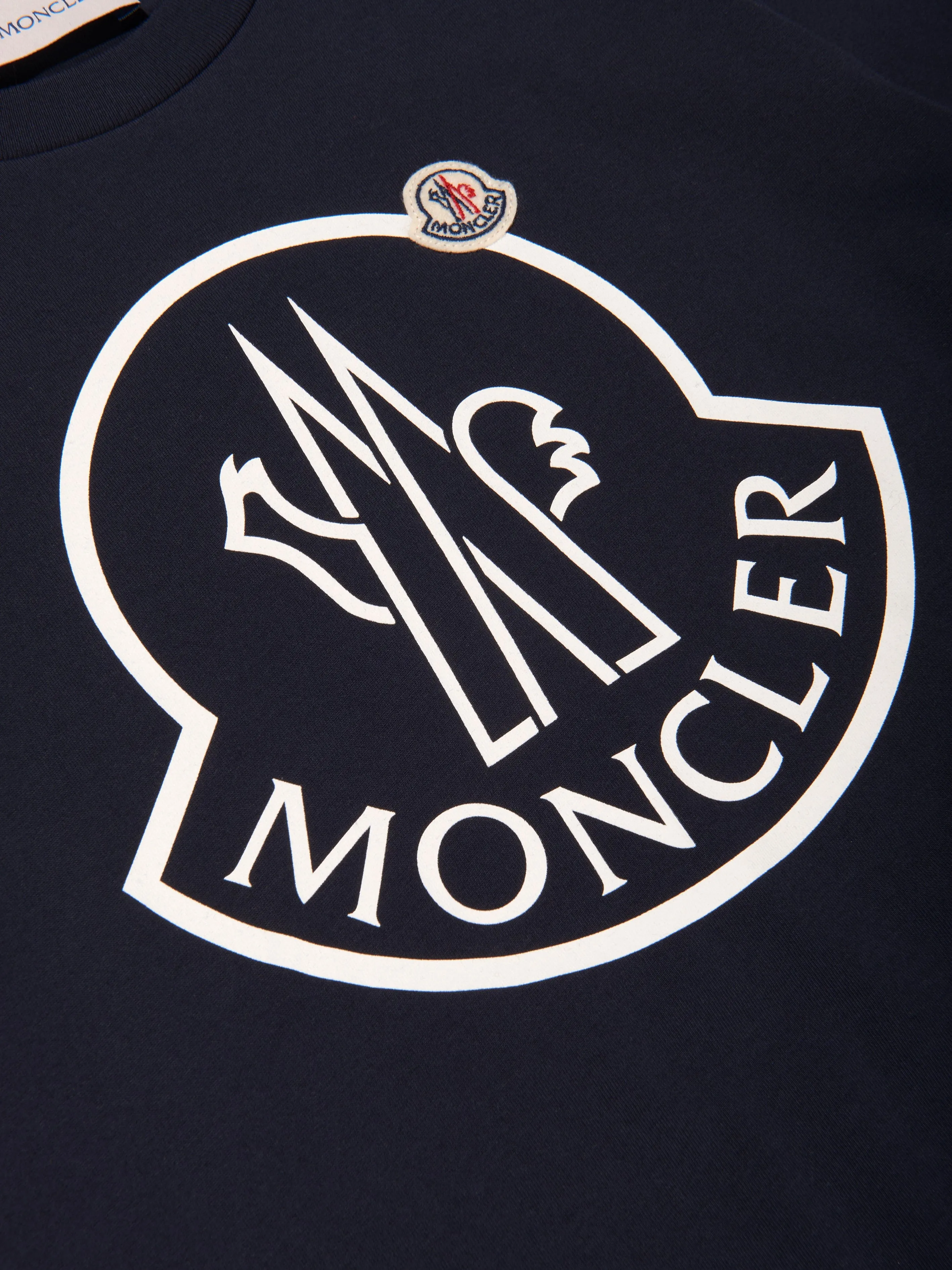 Moncler Enfant Kids Logo T-Shirt in Navy