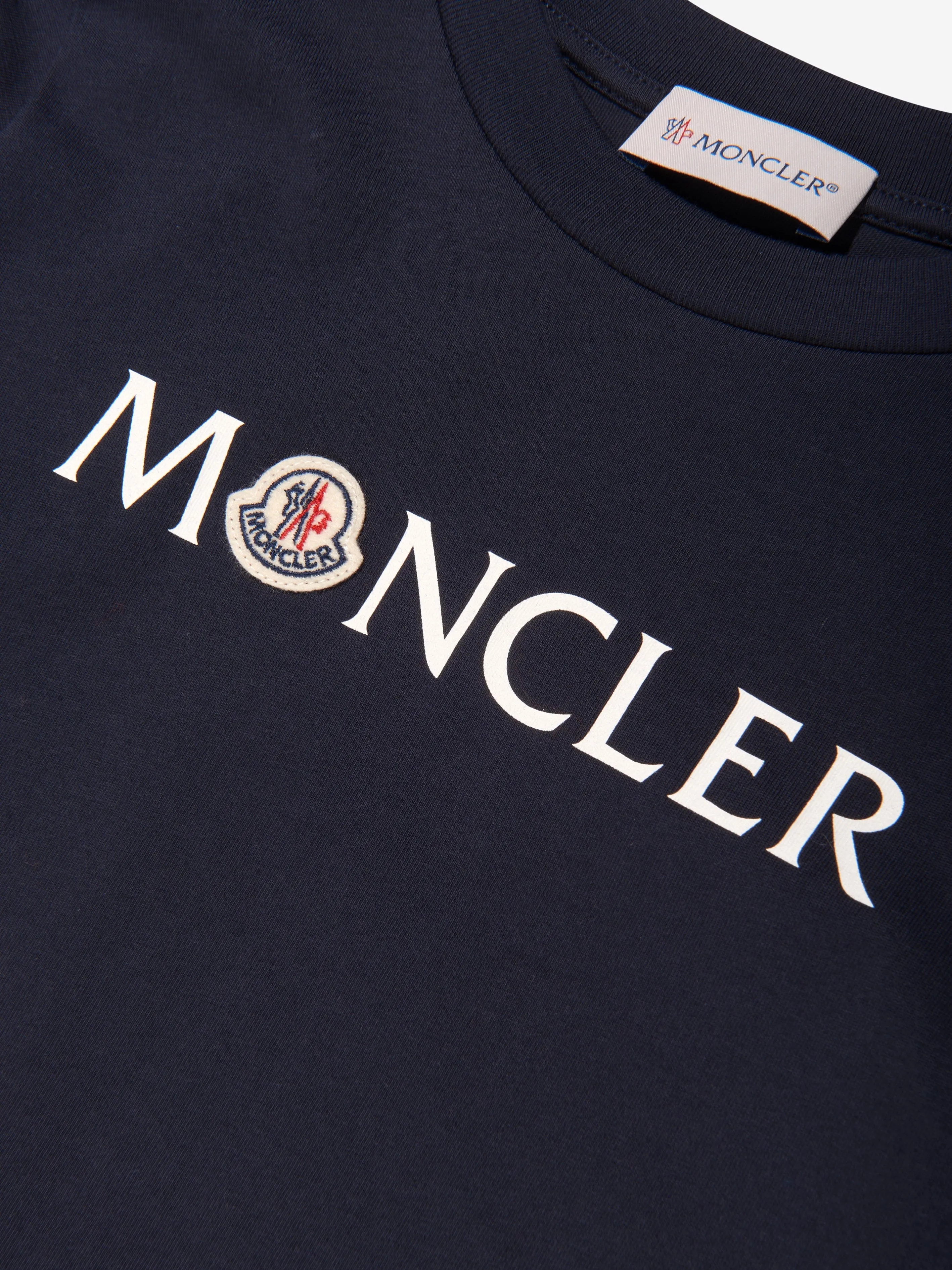 Moncler Enfant Kids Long Sleeve T-Shirt in Navy