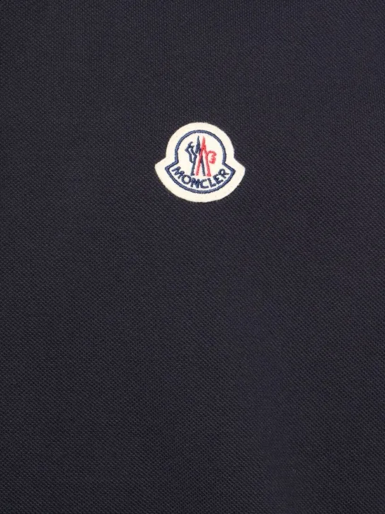 Moncler   Logo cotton piquet polo shirt 