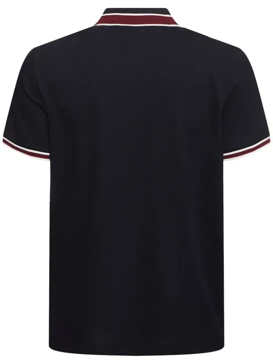 Moncler   Logo cotton piquet polo shirt 