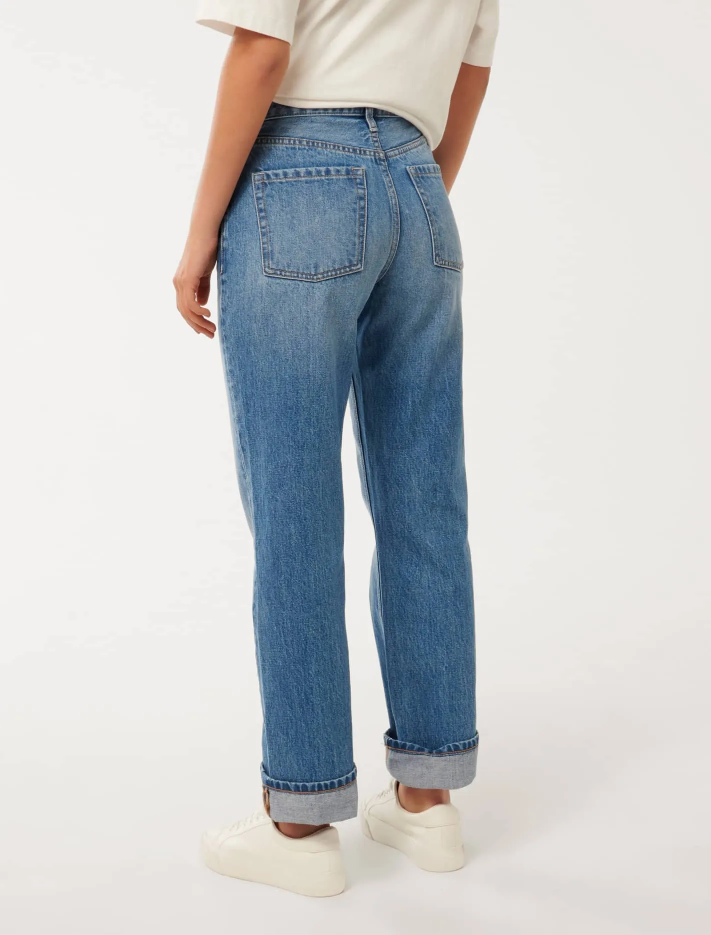 Nicole Turn-Up Straight Jeans