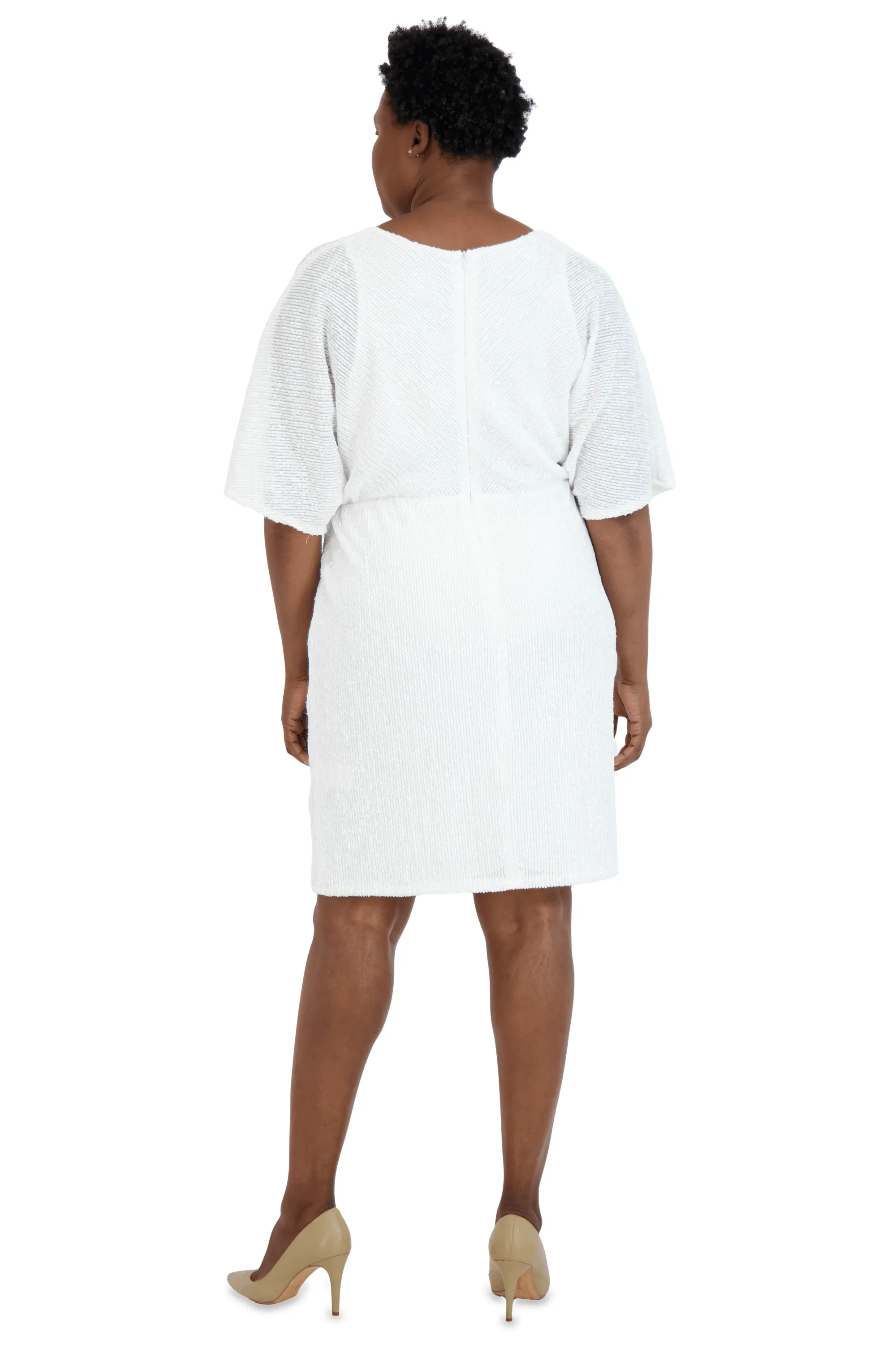 Nightway Short Plus Size Wrap Cocktail Dress 22105W