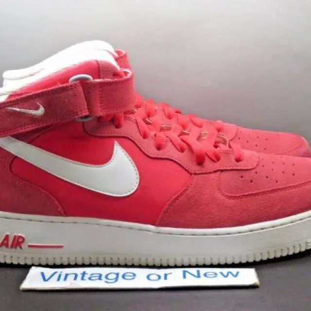 Nike Air Force 1 Mid '07 Fusion Red White 2013 sz 13