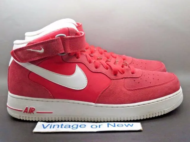 Nike Air Force 1 Mid '07 Fusion Red White 2013 sz 13