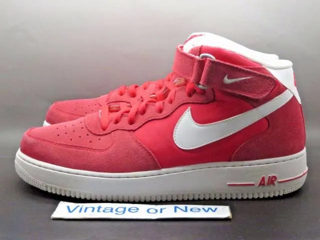 Nike Air Force 1 Mid '07 Fusion Red White 2013 sz 13