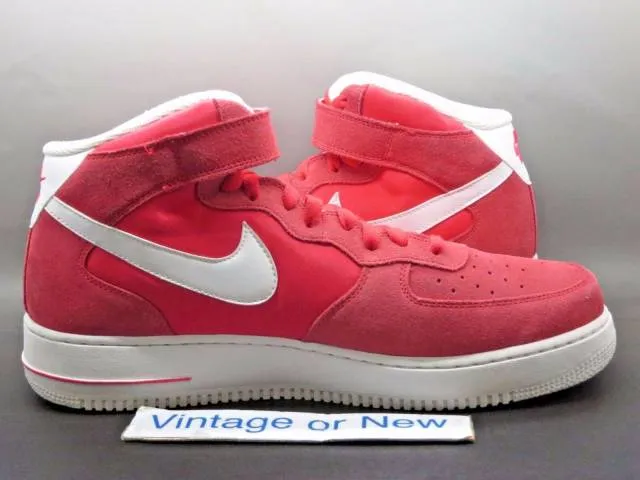 Nike Air Force 1 Mid '07 Fusion Red White 2013 sz 13