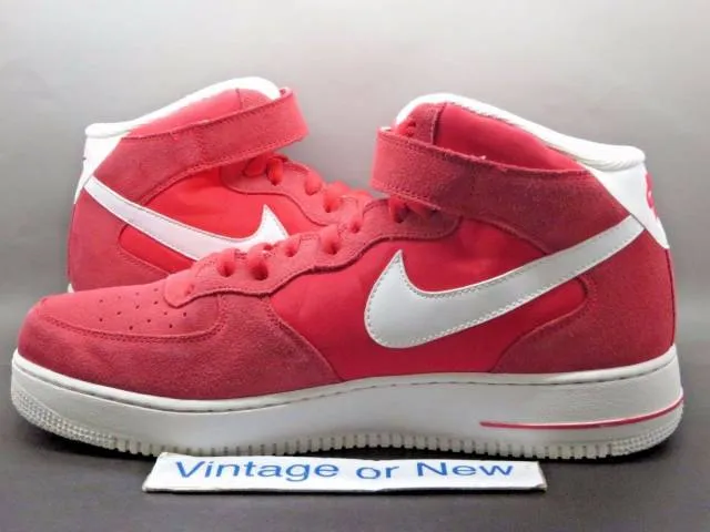 Nike Air Force 1 Mid '07 Fusion Red White 2013 sz 13