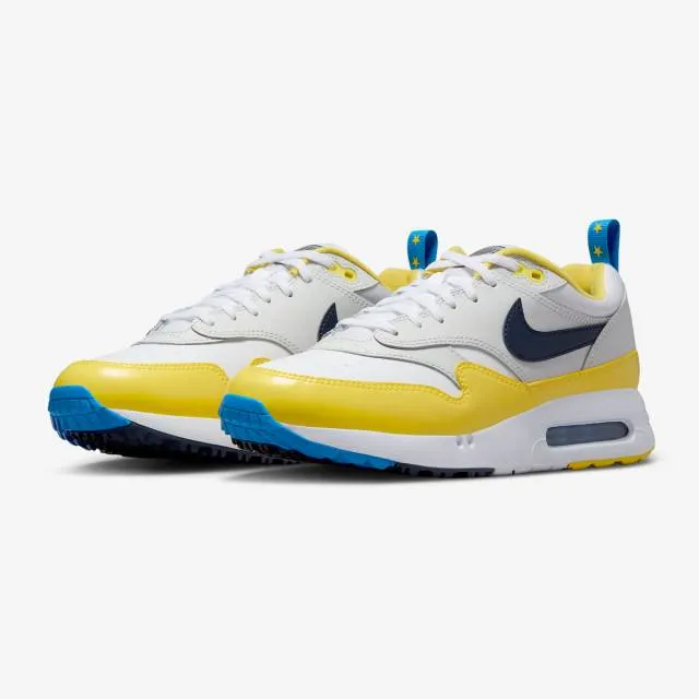 Nike air max 1 '86 og golf (big bubble solheim cup/ white/ obsidian/ tour yellow/ photo blue/ photon