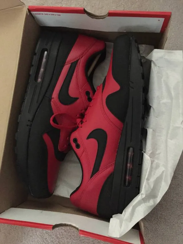 Nike Air max 1 LTR Premium Gym Red/Black sz.13