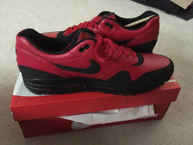 Nike Air max 1 LTR Premium Gym Red/Black sz.13