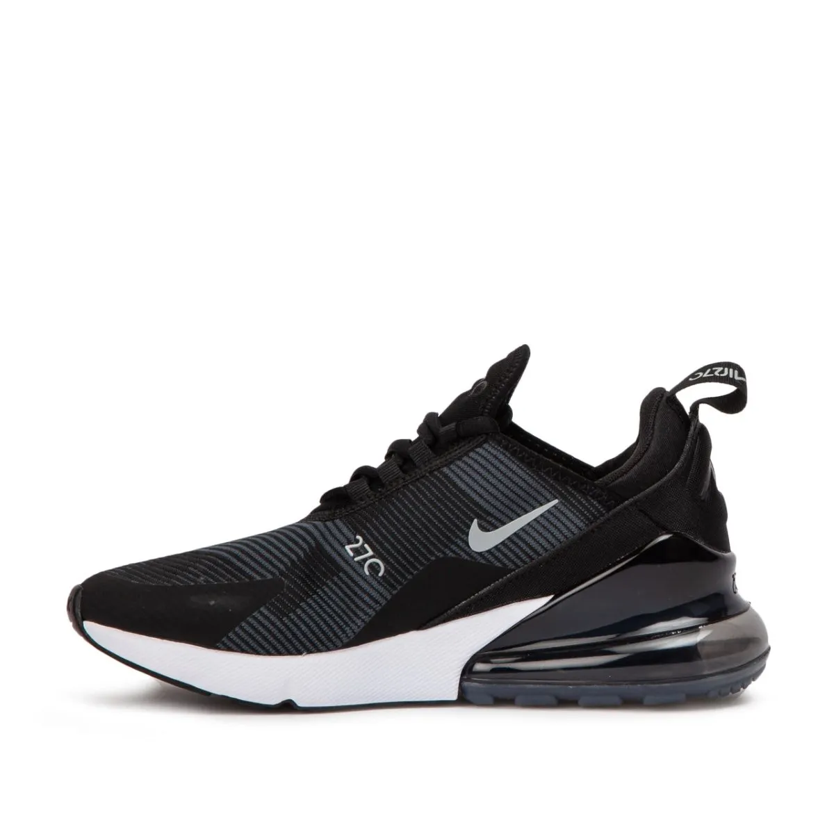  Nike Air Max 270 Knit Jacquard GS (Black / Grey)