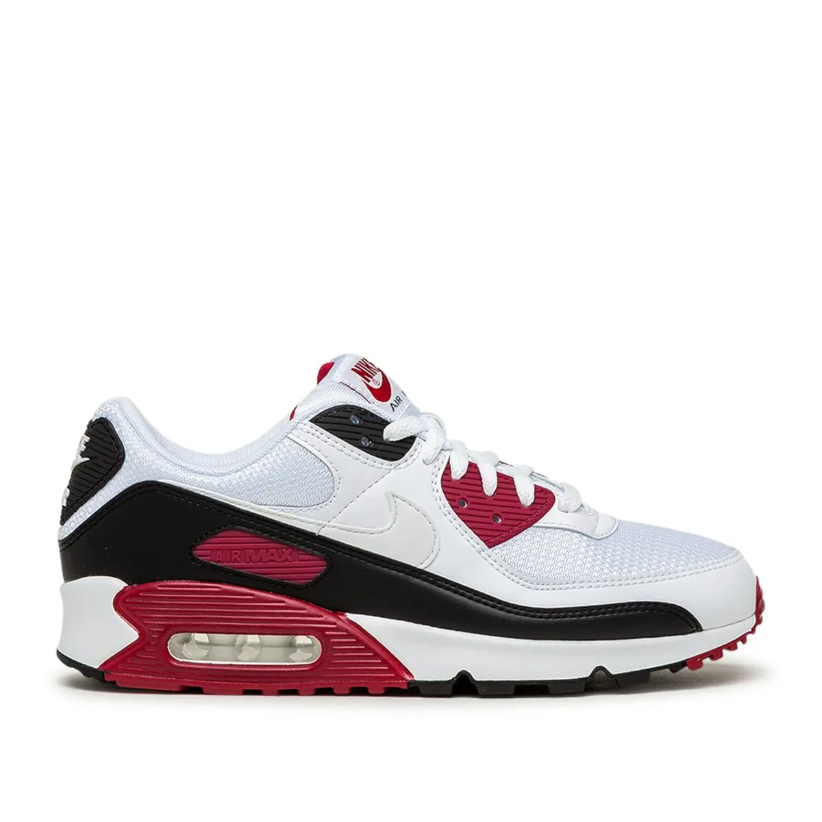 Nike Air Max 90 (White / Black / Burgundy)