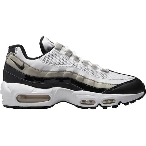 Nike Air Max 95 Women, Weiß/schwarz-lt Iron Ore-university Rot