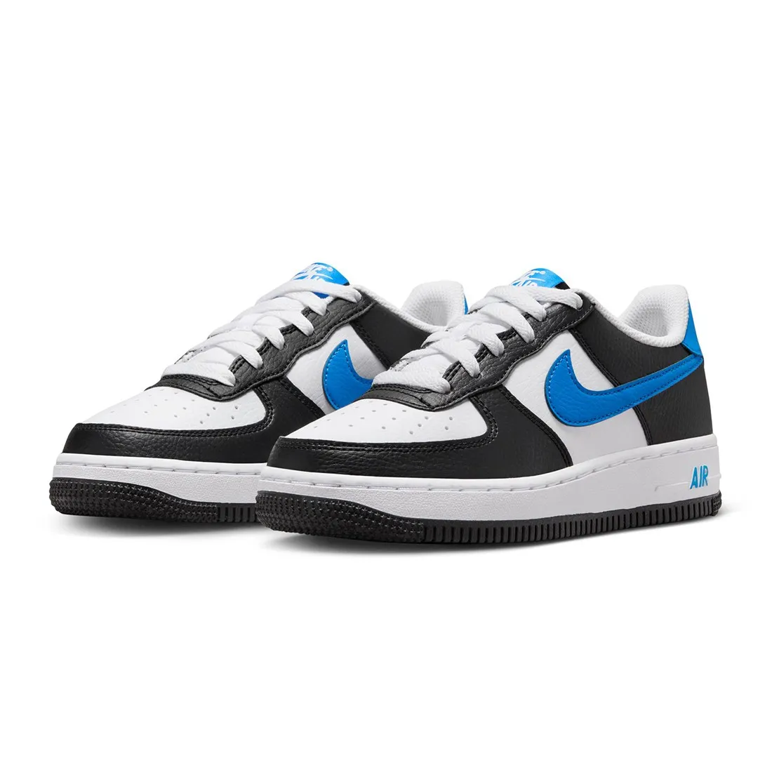 Nike Big Kids Air Force 1 Gs (black / lt photo blue-white)